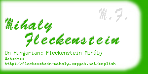 mihaly fleckenstein business card